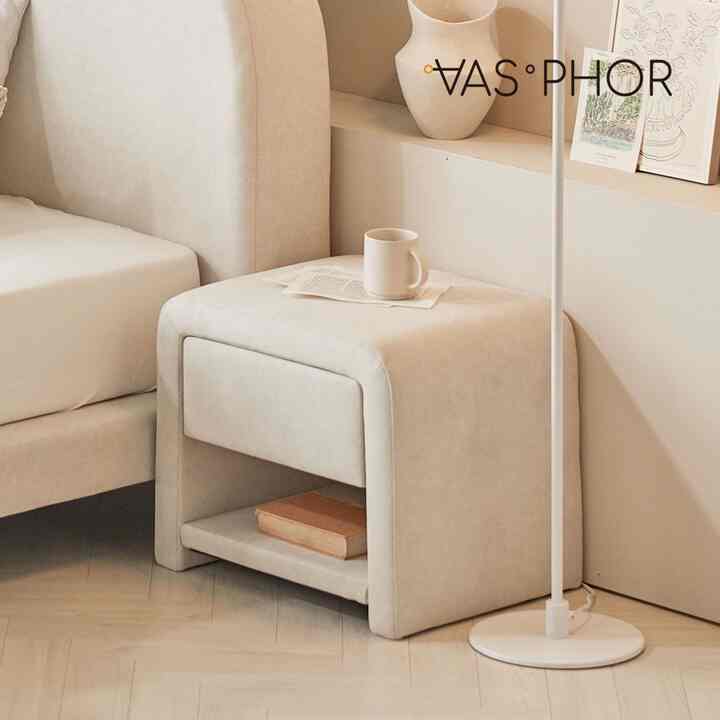 mongle サイドテーブル 収納付き