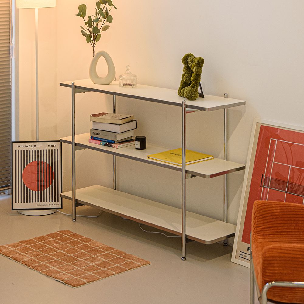 dodot FIRACK-NOUVEAU ラック 3段［4色］ ホワイト ホワイト グレー