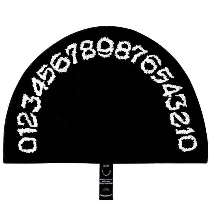 半円 ラグ 45x65cm BLACK EDITION