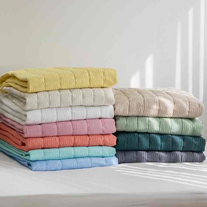 シアサッカー 夏用 ベッドパッド［11色・3サイズ］