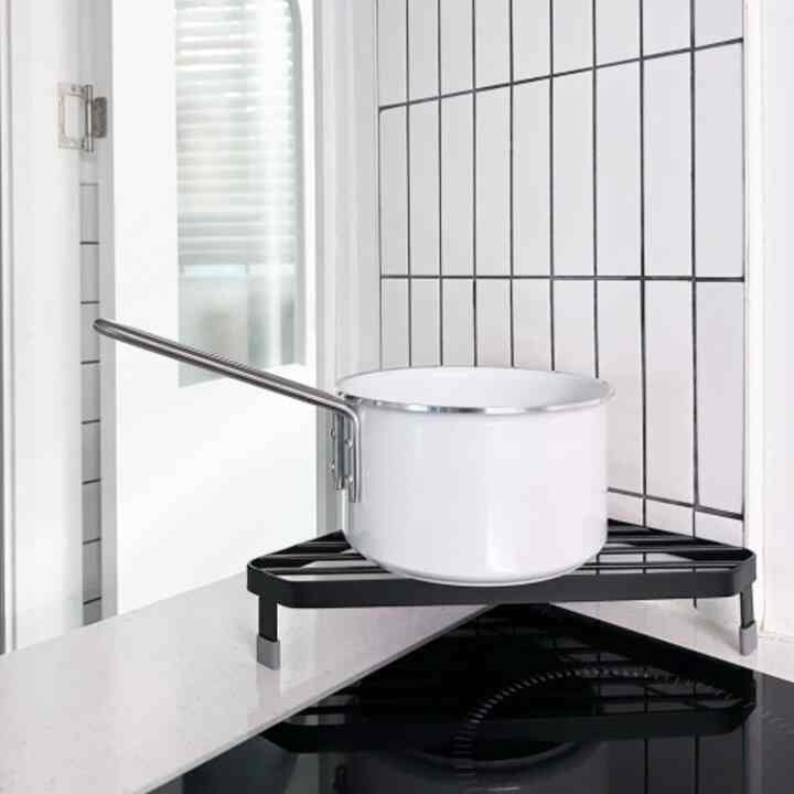 ガスレンジ・IH 補助 コーナーラック［2色］