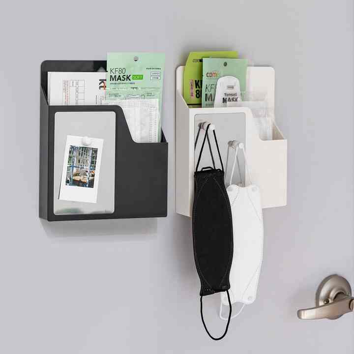 マグネット式 郵便物 収納ホルダー［2色］