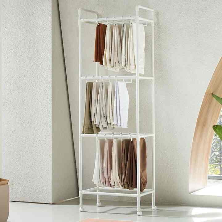 カート型 移動式 ズボンハンガーラック 3段