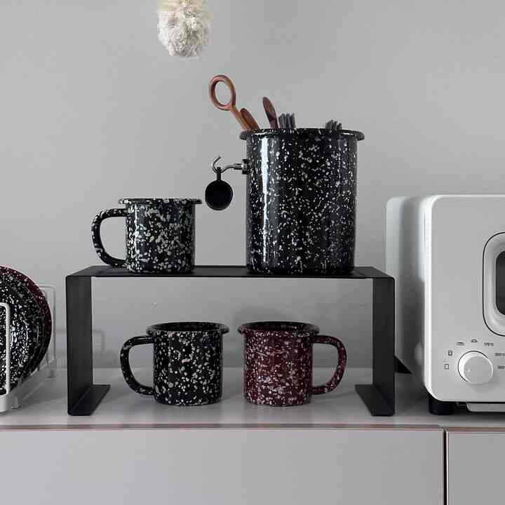 フラットスチール ディスプレイラック ブラック