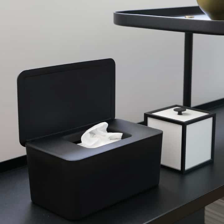 ブラック 大容量 ウェットティッシュケース