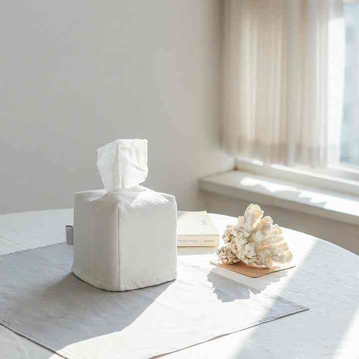 生成りコットン ティッシュケース ミニ［2色］