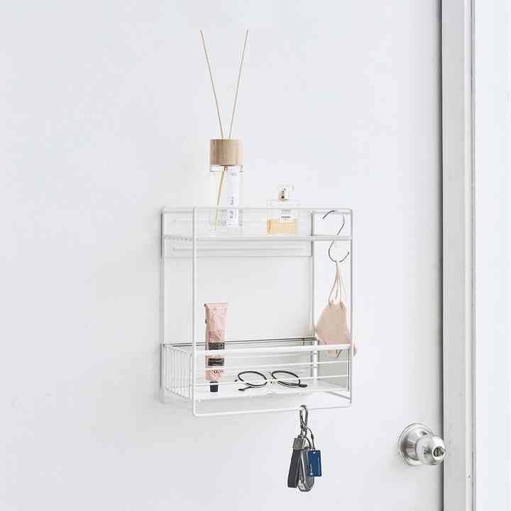 スリム 冷蔵庫 マグネットラック 2段