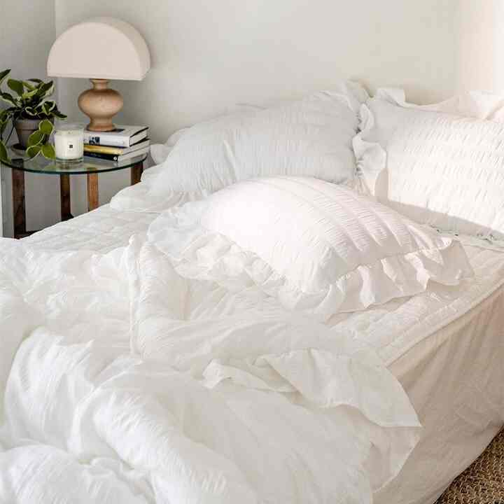 MILD SHUFFLE FRILL カバーのいらない布団＆枕カバーセット［4色・2サイズ］