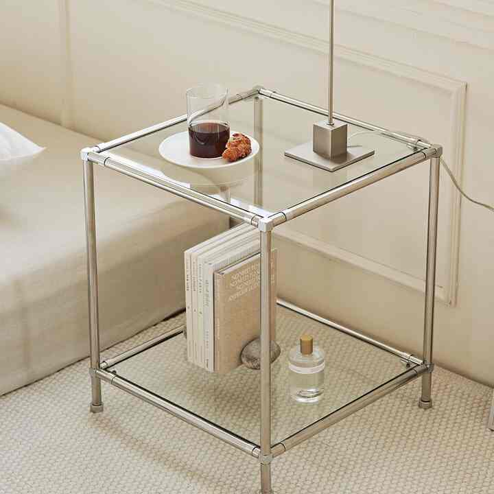 LSM 01 サイドテーブル 透明ガラス