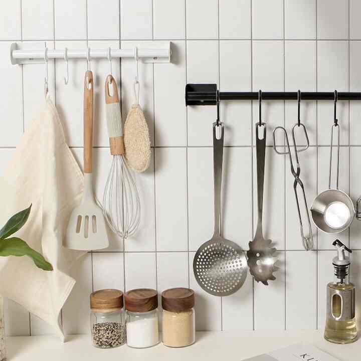 スチール キッチンハンガーレール［2色・2サイズ］