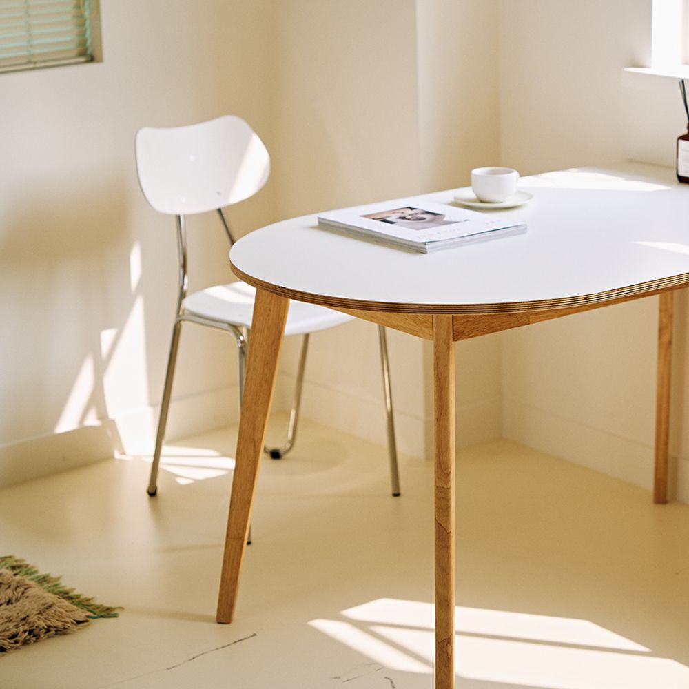 house recipe Aiden Teak 半楕円形 テーブル 80cm | ダイニング