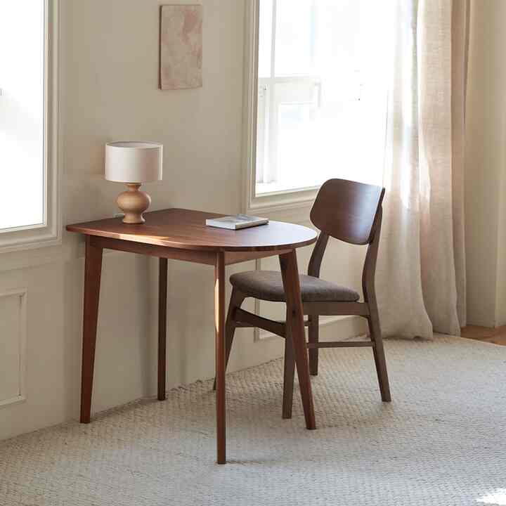 ACACIA 半楕円 ブラウン ダイニングテーブル［3サイズ］