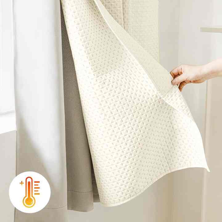 ダウンタッチ 防寒/断熱カーテン［5色・2種・2サイズ］