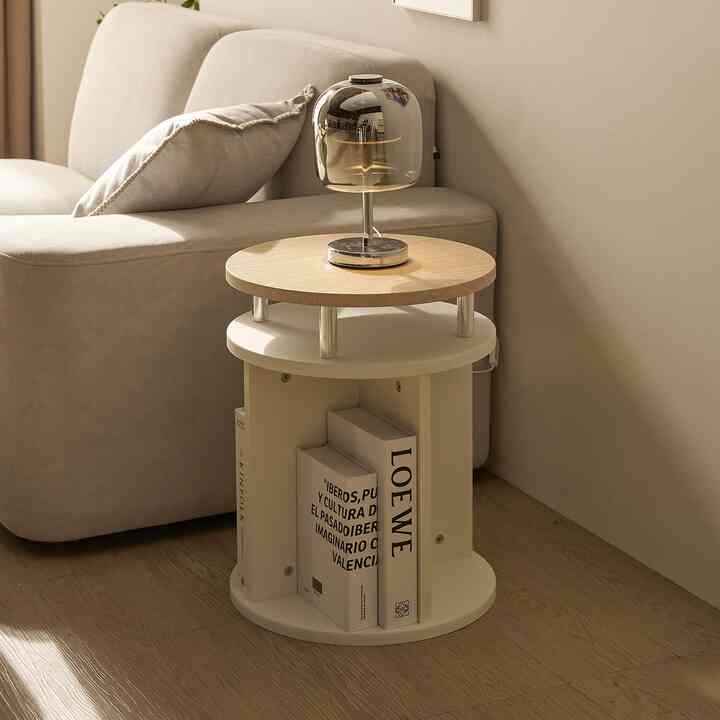 MAHNE 2段 サイドテーブル 400［3色］