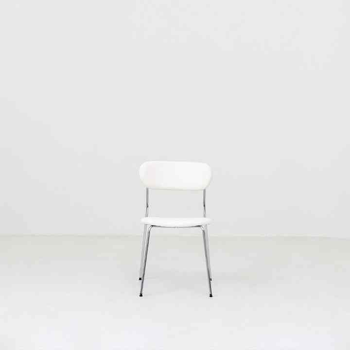 EBEN スチール ブークレ ダイニングチェア ホワイト［3色］