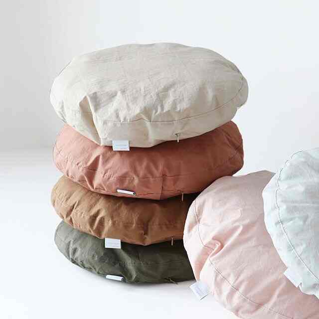 丸型 コットン クッションカバー［6色］