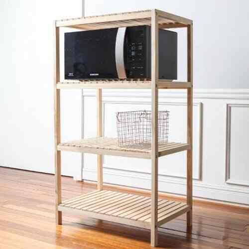 WOODEN キッチンシェルフ 4段［3色］
