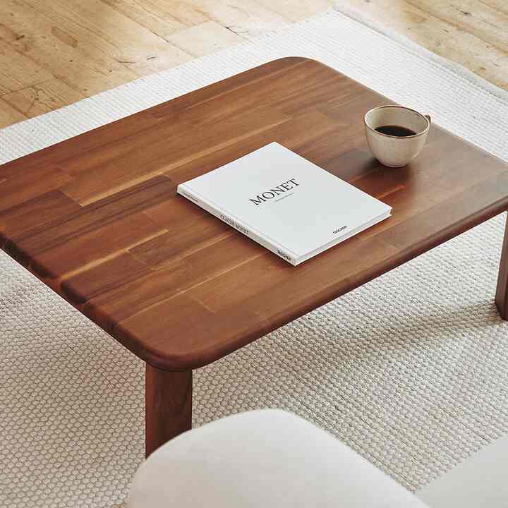 ウッド Cタイプ 折りたたみ ソファテーブル［2色・4サイズ］