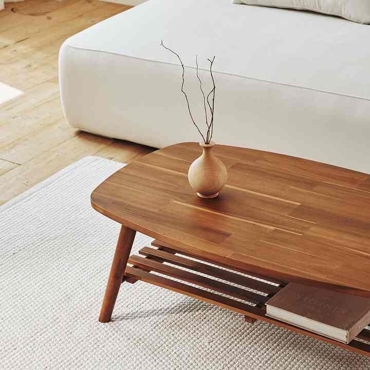 ウッド Aタイプ 折りたたみ ソファテーブル［3色・2サイズ］