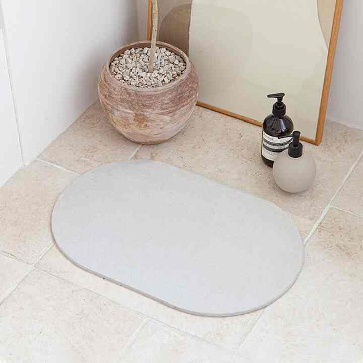 ラウンド 珪藻土マット［2色・2サイズ］