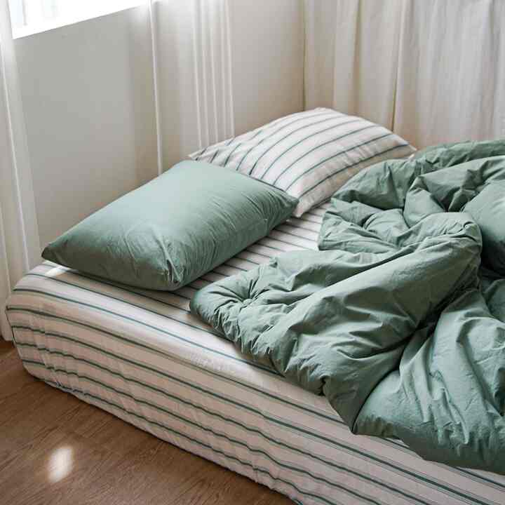 Green Stripe ボックスシーツ［2サイズ］