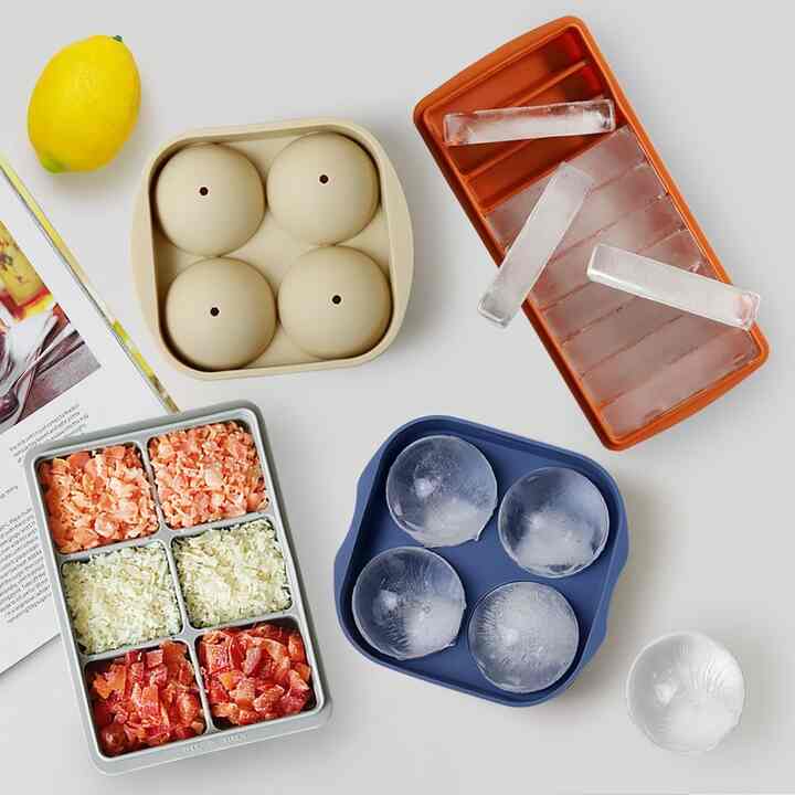 シリコン アイストレイ 2点セット［4色・6種］