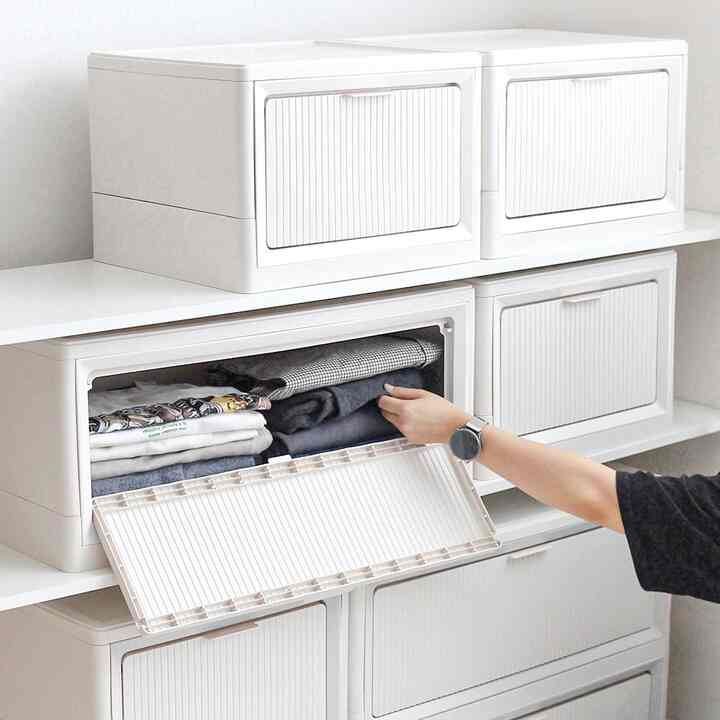 モジュール オープン 収納ボックス 2点セット［4色・2サイズ］