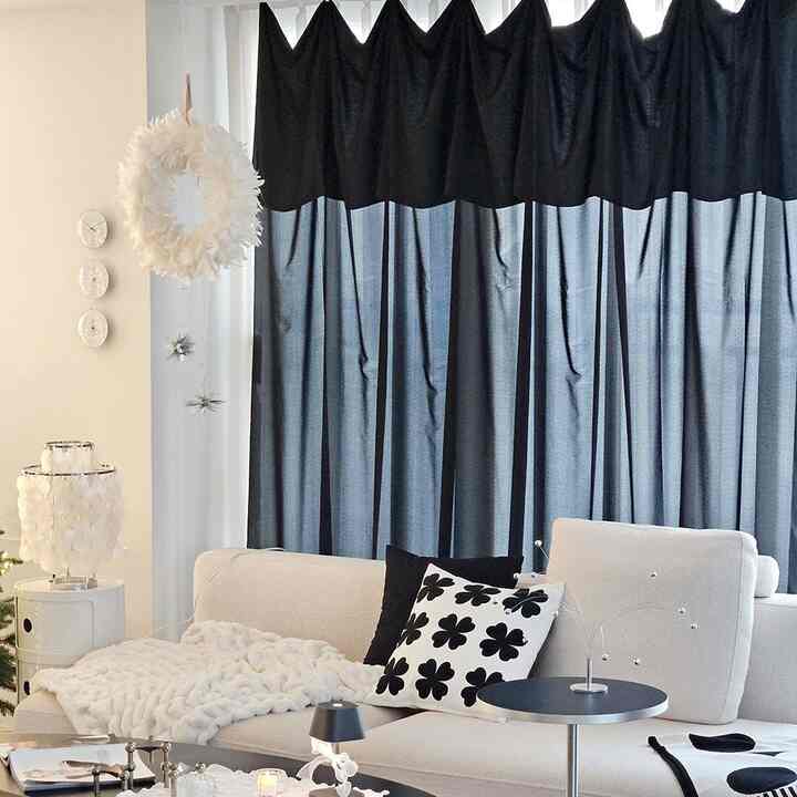 Black Chiffon レイヤードカーテン［2サイズ］