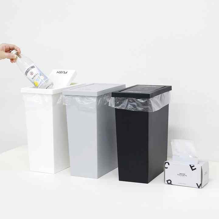 スリム スイング ゴミ箱 8L＆専用ゴミ袋 10Lセット［3色］