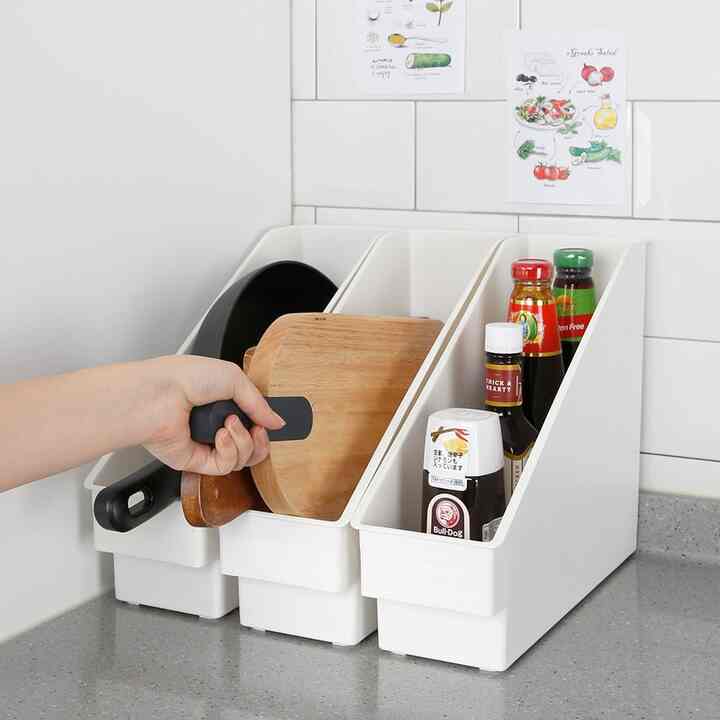 多用途 パントリー 収納バスケット 2点セット 三角