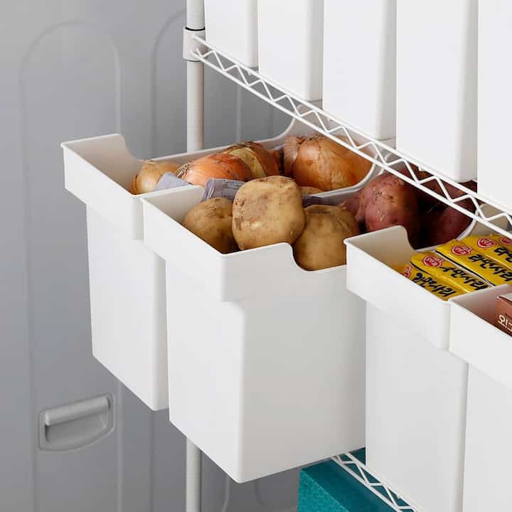 多用途 パントリー 収納バスケット 2点セット L