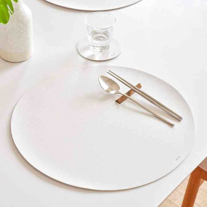 ラウンド リバーシブル テーブルマット［7色］