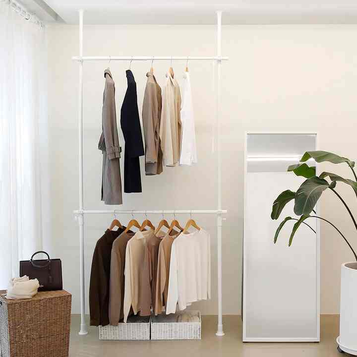 固定式 ハンガー 2段［2色］