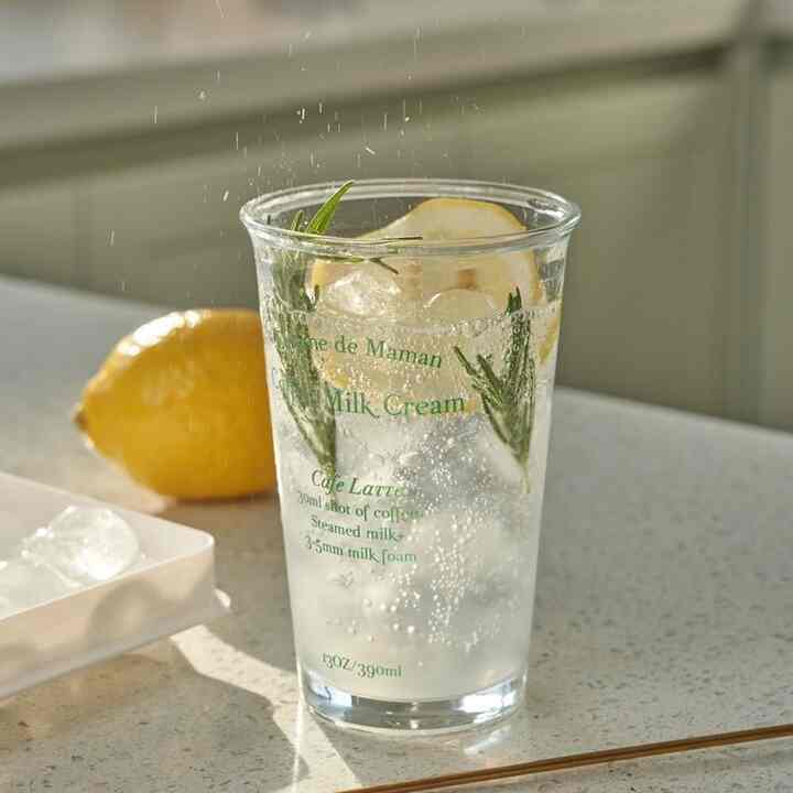 CUISINE DE MAMAN レタリング カップ 390ml 2点セット［4色・2種］