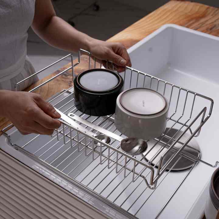 オールステンレス スライド型 2in1 食器乾燥ラック［4種］