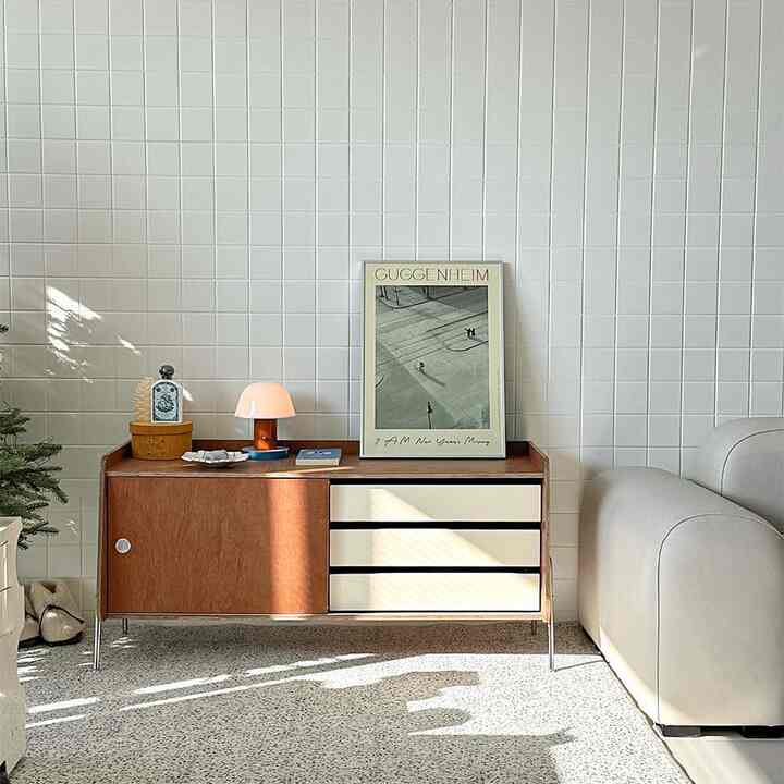 Tan キャビネット ワイド