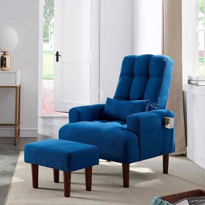 All Rest リクライナー 1人掛けソファ＆スツールセット［5色］