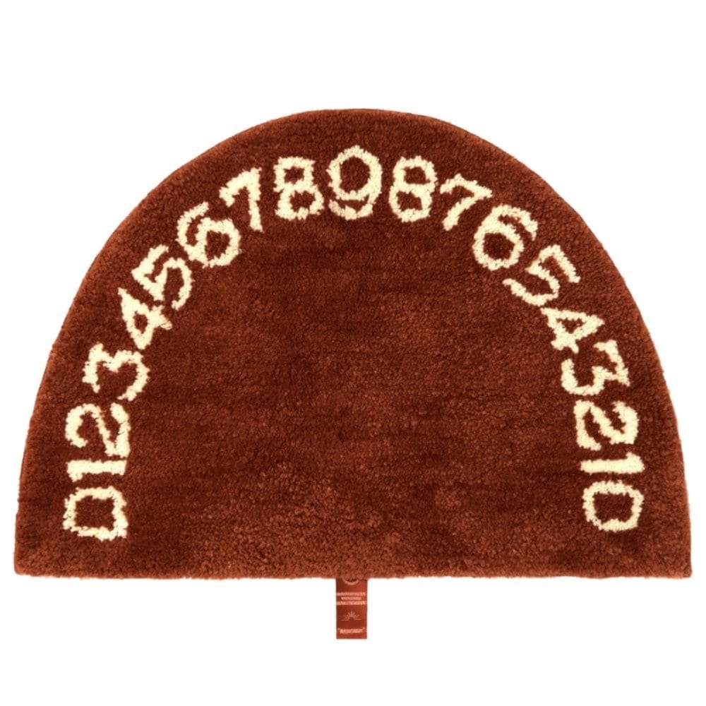 LOWVIBE Tufted 半円 ラグ BRICK RED ブラウン 合成繊維 サイズ（横