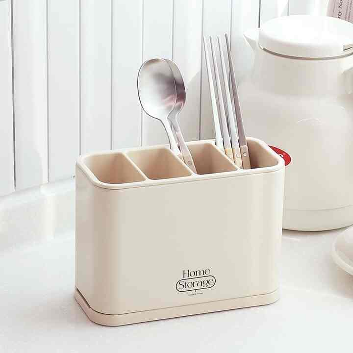 elle 水切り付き ステンレス カトラリースタンド 4口