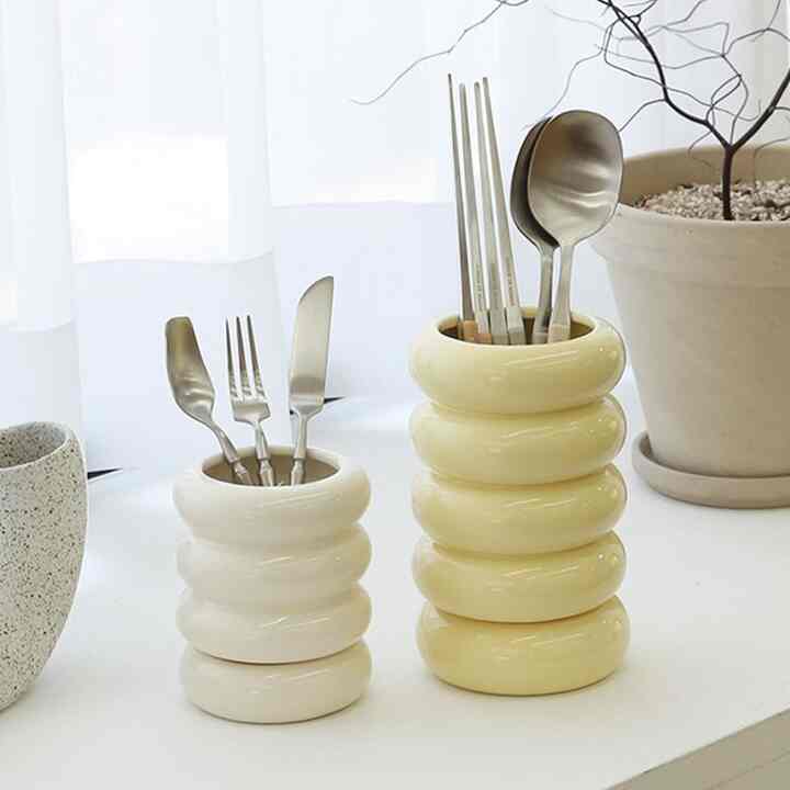 Mongle Mongle セラミック カトラリースタンド S＆Lセット［3色］