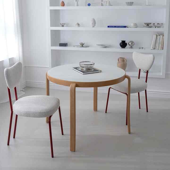 CCM02 ダイニングチェア レッド＆アイボリー