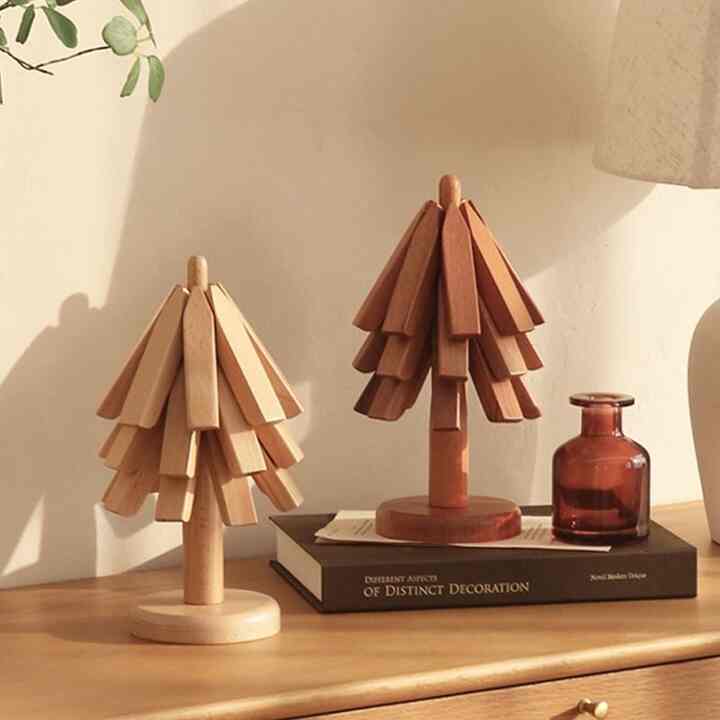 キッチンツリー ウッド 鍋敷き3点＆スタンドセット［2色］