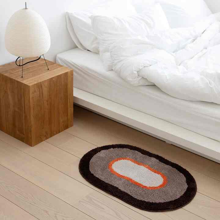 EGG マット Orange＆Brown 45x70cm