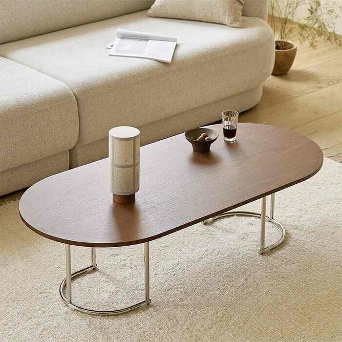 WALD 楕円 クロム テーブル［2サイズ］