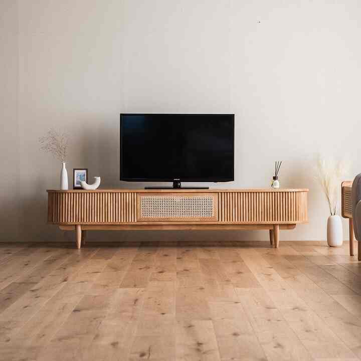 Hesse ウッド ラタン テレビボード 210cm