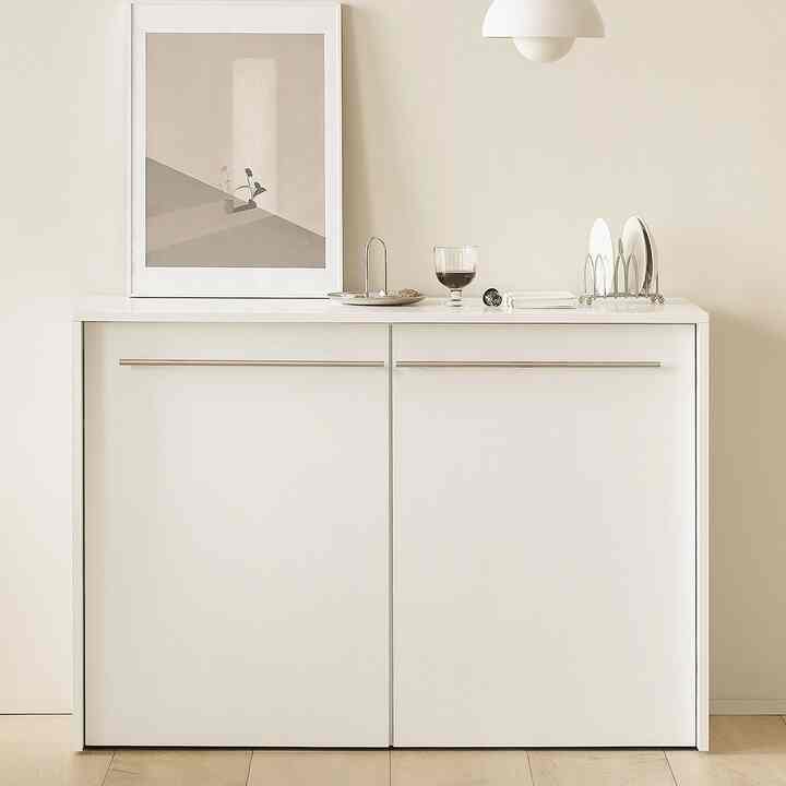 BONITA ハンドル キャビネット 120cm ホワイト