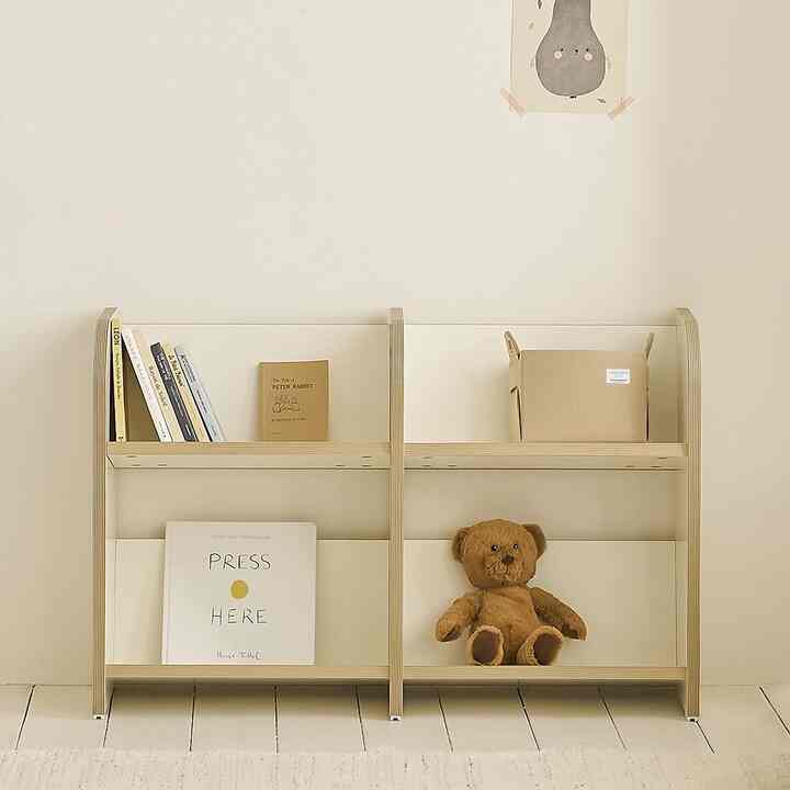 TORI MY BOOK 2段 ダブル オープン ブックシェルフ