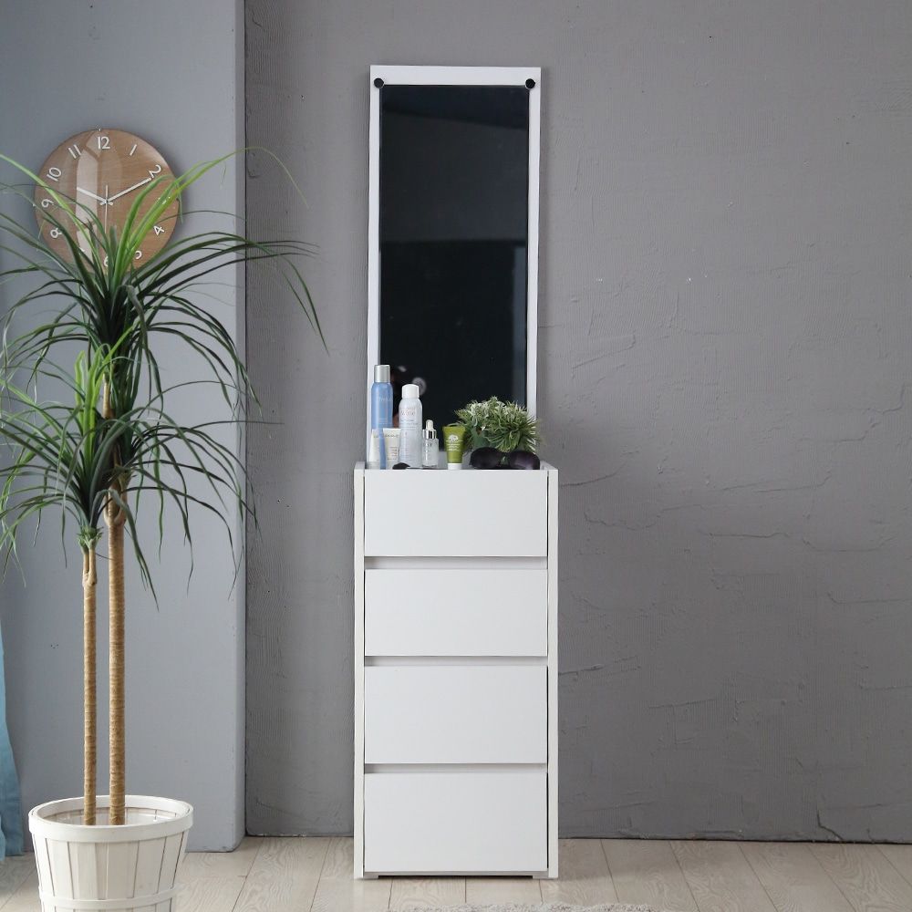 rosso ドゥエン スリム 引き出し付き ドレッサー［3色］ ホワイト