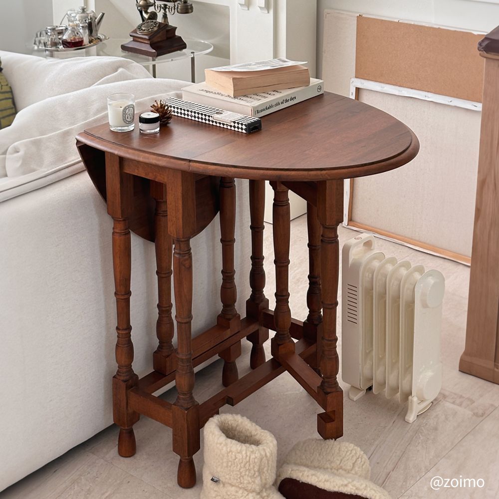 house recipe Aiden Teak 半楕円形 テーブル 80cm | ダイニング