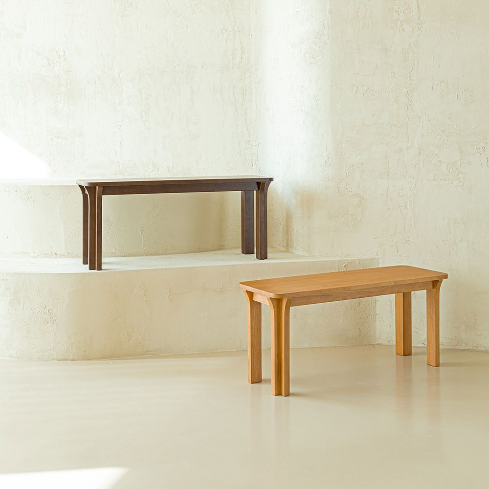 無印良品 リビングでもダイニングでもつかえるベンチ・1
